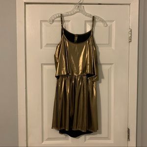 Mink Pink Gold Mini Dress